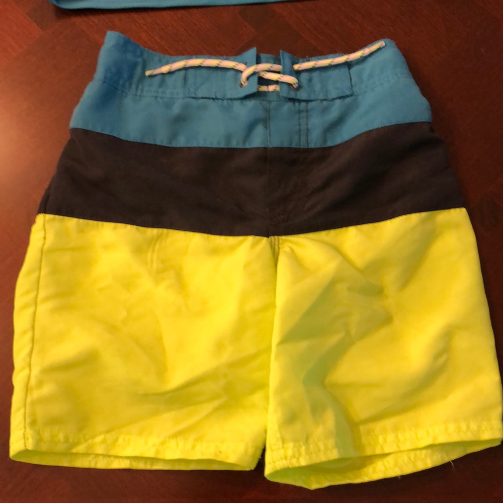 Boys Swim trunks and long sleeve rash guard shirt